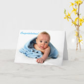 あなたの新生児の男の子のお祝い カード (黄色い花)
