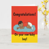 あなたの新生児の男の子カードのお祝い カード (黄色い花)