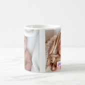 あなたの新生児ガールフォトパーソナライズされたカスタム文字 コーヒーマグカップ (中央)