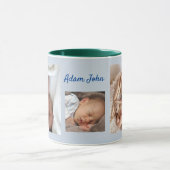 あなたの新生児ボーイパーソナライズされた写真カスタム文字 マグカップ (中央)