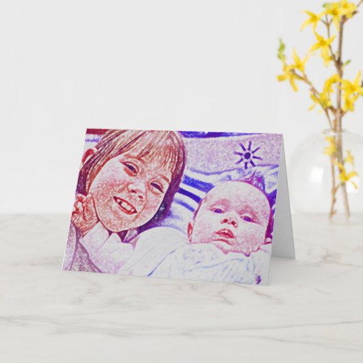 あなたの新生児 カード (黄色い花)