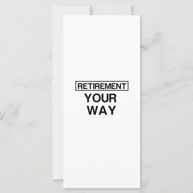 あなたの方法で退職 (正面)