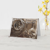 あなたの方言の挨拶状を拡大して下さい カード (黄色い花)