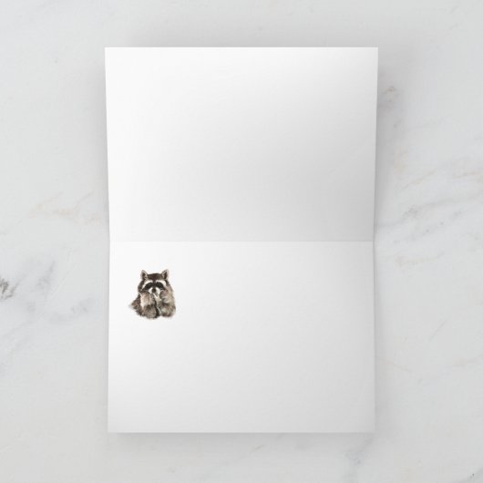 あなたの旅のような友人の価値のあるアライグマおもしろい カード (内部)