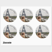 あなたの旅行写真およびカスタムの文字のテンプレートを加えて下さい ラウンドシール (シート)