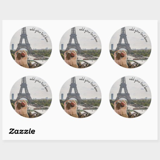 あなたの旅行写真およびカスタムの文字のテンプレートを加えて下さい ラウンドシール (シート)