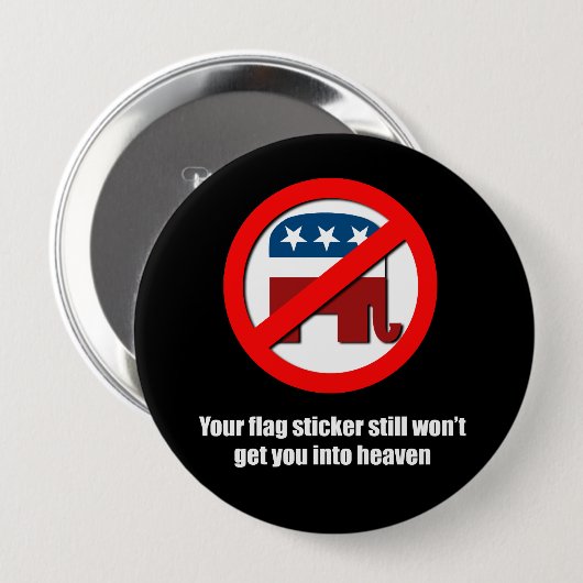 あなたの旗のステッカーはまだ天国に得ません 缶バッジ (正面&裏面)