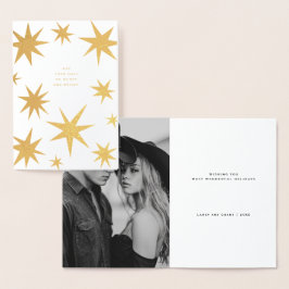 あなたの日々が喜びに満ち、輝かしい金色の星でありますように 箔カード