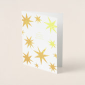 あなたの日々が喜びに満ち、輝かしい金色の星でありますように 箔カード (正面)