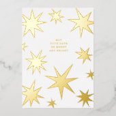 あなたの日々が喜びに満ち、輝かしい金色の星でありますように 箔シーズンカード (正面)