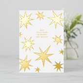 あなたの日々が喜びに満ち、輝かしい金色の星でありますように 箔シーズンカード (立ち正面)