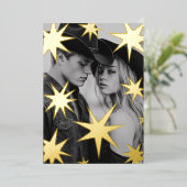 あなたの日々が陽気で輝かしい金箔ステッカー 箔シーズンカード (立ち正面)