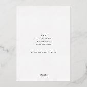 あなたの日々が陽気で輝かしい金箔ステッカー 箔シーズンカード (裏面)