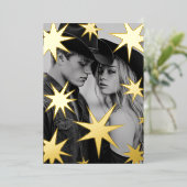あなたの日々が陽気で輝かしい金箔星のホイル 箔シーズンカード (立ち正面)