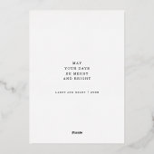 あなたの日々が陽気で輝かしい金箔星のホイル 箔シーズンカード (裏面)