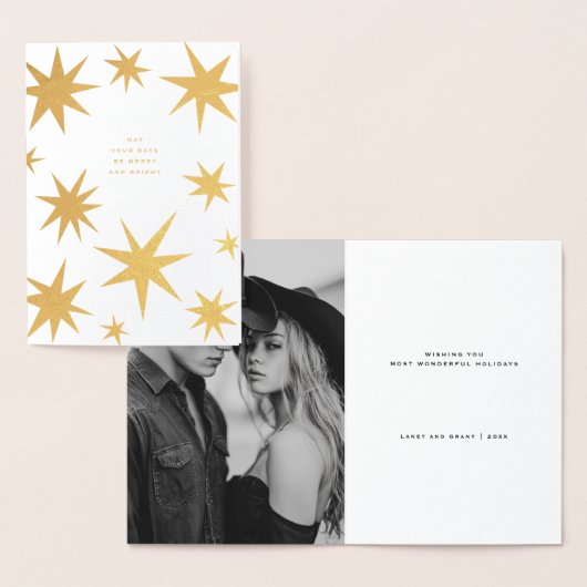 あなたの日々が陽気で輝かしい金色の星でありますように 箔カード (ディスプレー)