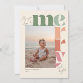 あなたの日がクリスマスメリーのカーカラフルドになること シーズンカード (正面)