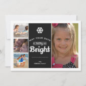 あなたの日が明るメリーく輝くクリスマスの写真に シーズンカード (正面)