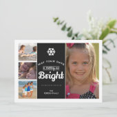 あなたの日が明るメリーく輝くクリスマスの写真に シーズンカード (スタンド正面)