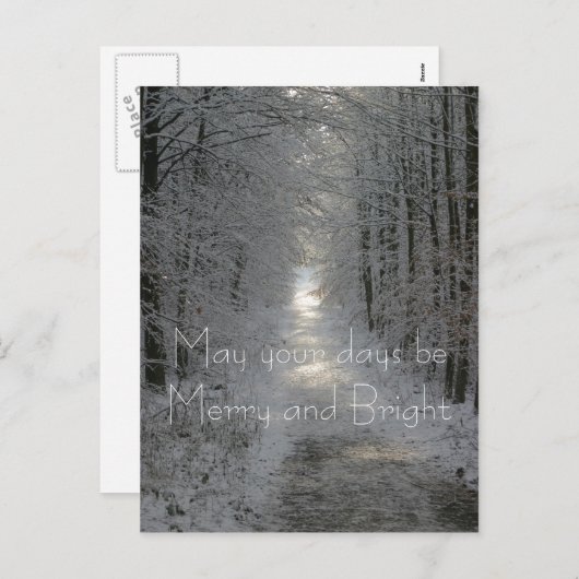 あなたの日が明メリーるい休日でありますように シーズンポストカード (正面/裏面)