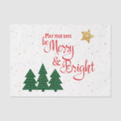 あなたの日が明メリーるい木の金ゴールド星でありますように 薄葉紙 (正面)