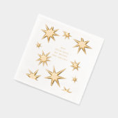 あなたの日が明メリーるい金ゴールド星でありますように 箔ナプキン (左)