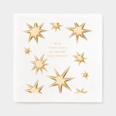 あなたの日が明メリーるい金ゴールド星でありますように 箔ナプキン (正面)