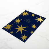 あなたの日が明メリーるい金ゴールド星でありますように 箔招待状 (回転した状態)