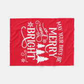 あなたの日が明メリーるく フリースブランケット (正面(横))