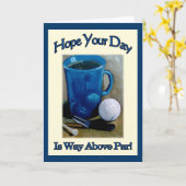 あなたの日が額面以上で方法、ゴルフ、パパであることを望んで下さい カード (黄色い花)