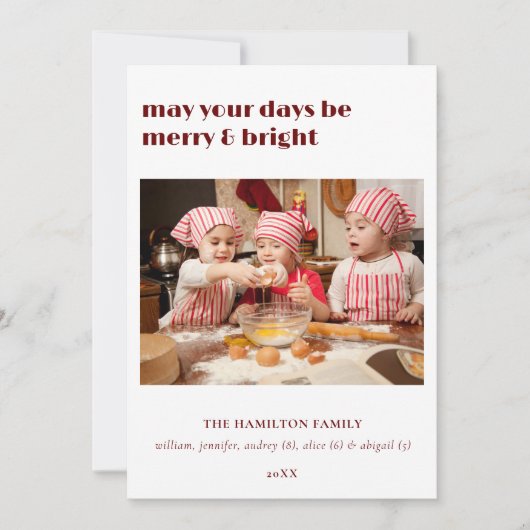 あなたの日が&明るいメリークリスマスカードになること 招待状 (正面)