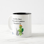 あなたの日をいかに過ごすかそれらに言って下さい ツートーンマグカップ (正面左)
