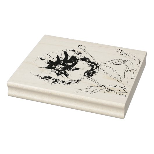 あなたの春スタンピングのニーズのためのポピーの花 ラバースタンプ (スタンプ)