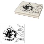 あなたの春スタンピングのニーズのためのポピーの花 ラバースタンプ (押印)