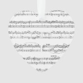 あなたの曲をアップロードする個人ハートクリスマス オーナメント (正面)