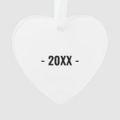 あなたの曲をアップロードする個人ハートクリスマス オーナメント (裏面)