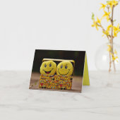 あなたの更新済に考えることは、カード今日微笑します カード (黄色い花)