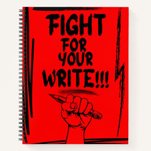 あなたの書おもしろいPuns Journalノートのために戦う ノートブック (正面)