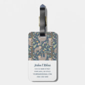 あなたの最初の|かわいい花の怠惰パターンを加えて下さい ラゲッジタグ (裏面縦)