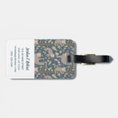 あなたの最初の|かわいい花の怠惰パターンを加えて下さい ラゲッジタグ (裏面横)