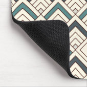 あなたの最初の|のティール(緑がかった色)幾何学的なパターンを加えて下さい マウスパッド (コーナー)