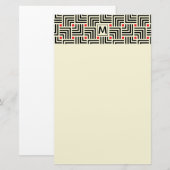 あなたの最初の|幾何学的なラインパターンを加えて下さい 便箋 (正面/裏面)