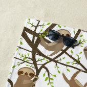 あなたの最初の|微笑の怠惰パターンを加えて下さい ビーチタオル (インサイチュ)