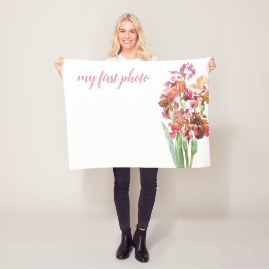あなたの最初ベビーの写真のための小型毛布 フリースブランケット (インサイチュ)