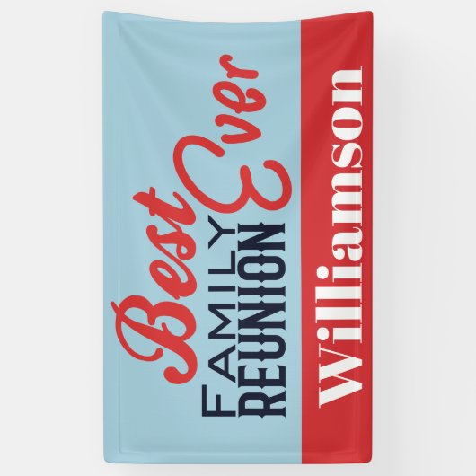 あなたの最高の家族懇親会エバーブルーBBQバナー 横断幕 (縦)