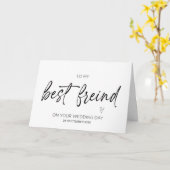 あなたの最高の結婚式の日に私の友人に花嫁の贈り物C カード (黄色い花)