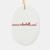あなたの木のオーナメントの下のInkerbella セラミックオーナメント (裏面)