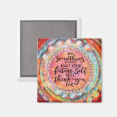 あなたの未来の自己引用文ありがとうピンクかわいらし マグネット (正面/裏面)