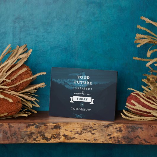 あなたの未来は今の仕事によって作り出される フォトプラーク (側面)