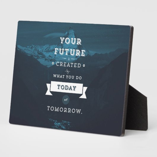 あなたの未来は今の仕事によって作り出される フォトプラーク (側面)